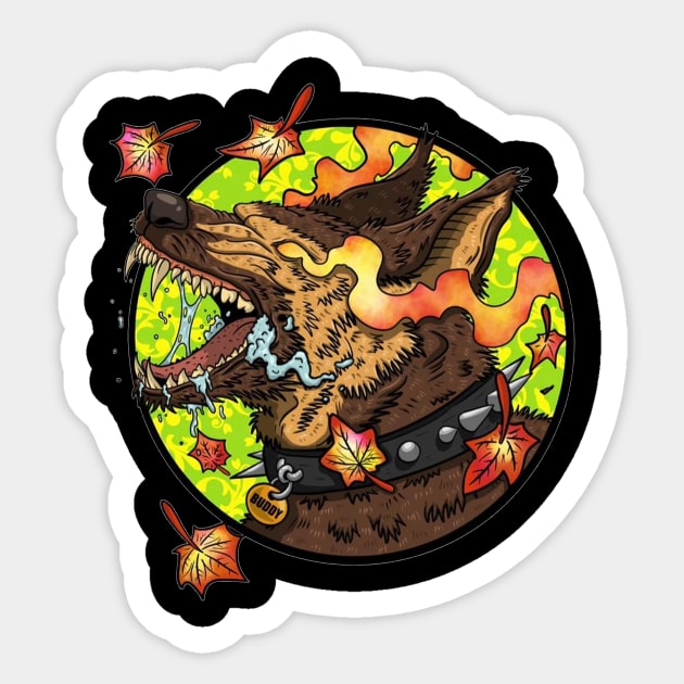 angry dog Sticker by sample the dragon